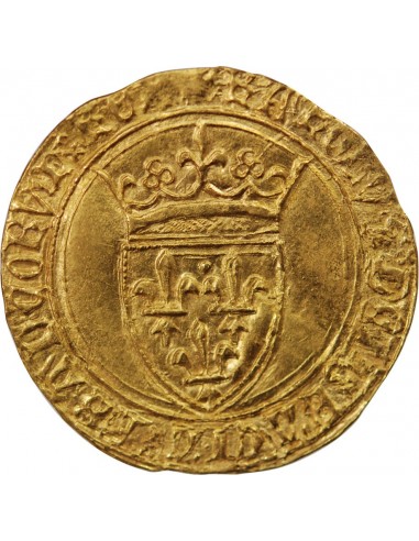 France CHARLES VI LE FOU - ECU D'OR A LA COURONNE, 1394-1411