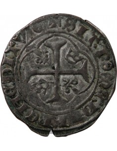 CHARLES VII - BLANC A LA COURONNE 1436 / 1461 CHINON 2