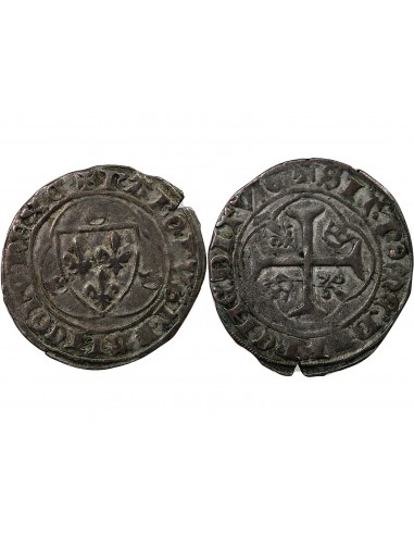 CHARLES VII - BLANC A LA COURONNE 1436 / 1461 CHINON