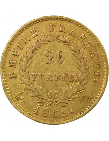 Roi d'Italie 20 francs Or 1809 A Paris