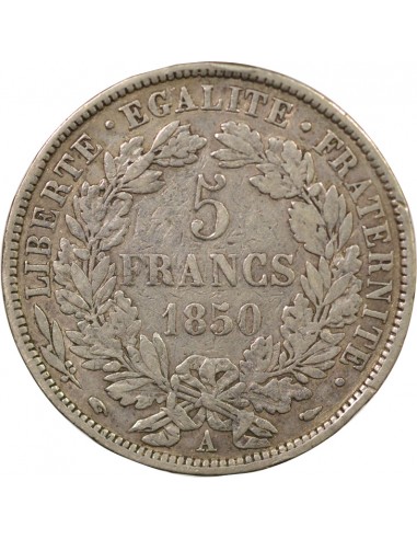 5 Francs Argent 1850 A Paris