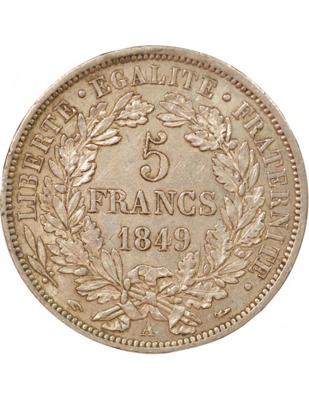 5 Francs Argent 1849 A Paris