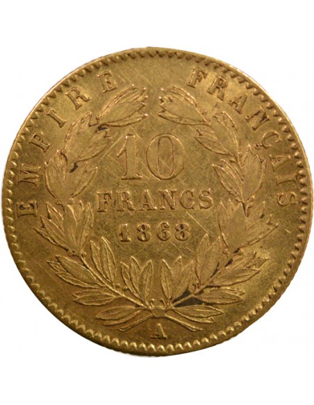 Napoléon III 10 francs Or 1868 A Paris