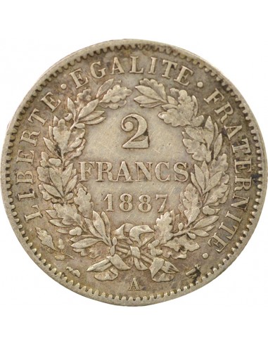 Céres - Demeter 2 francs Argent 1887 A Paris