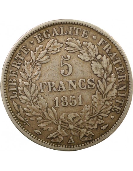 5 Francs Argent 1851 A Paris