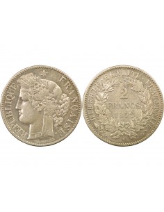 Céres - Demeter 2 francs Argent 1872 K Bordeaux