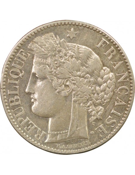 Céres - Demeter 2 francs Argent 1872 K Bordeaux