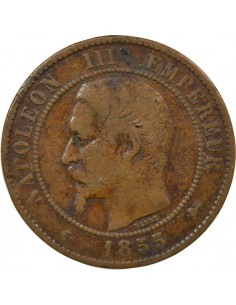 Napoléon III 10 Centimes Bronze 1855 D Lyon 2