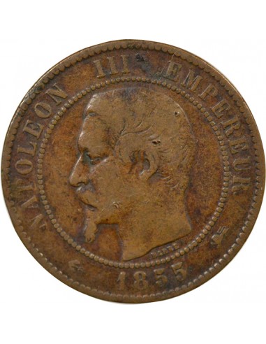 Napoléon III 10 Centimes Bronze 1855 D Lyon