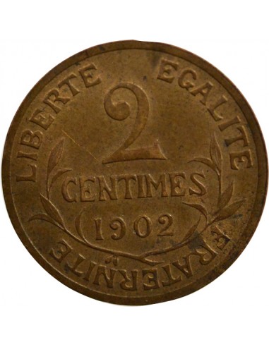 2 Centimes Bronze 1902