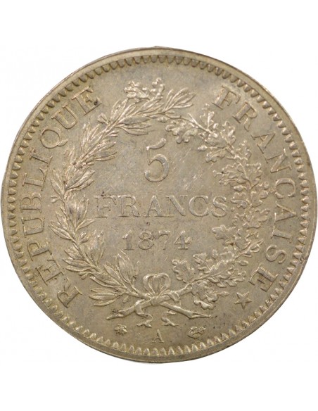 5 francs Argent 1874 A Paris
