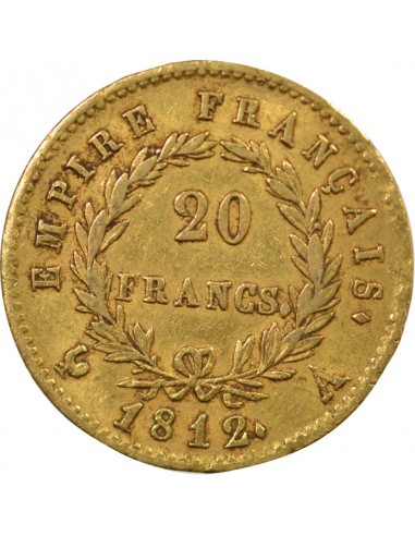 Roi d'Italie 20 francs Or 1812 A Paris