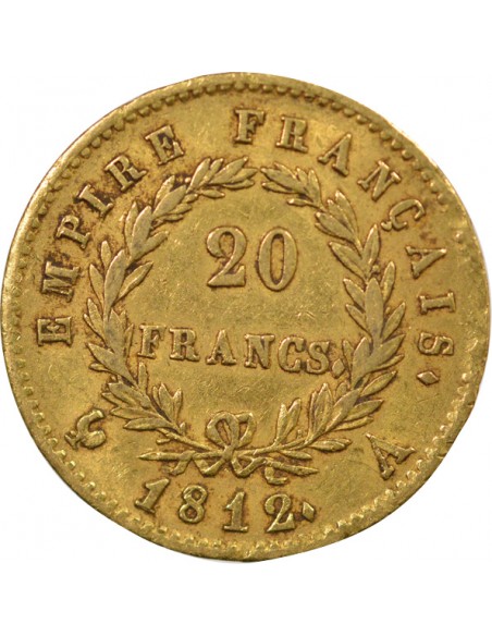 Roi d'Italie 20 francs Or 1812 A Paris