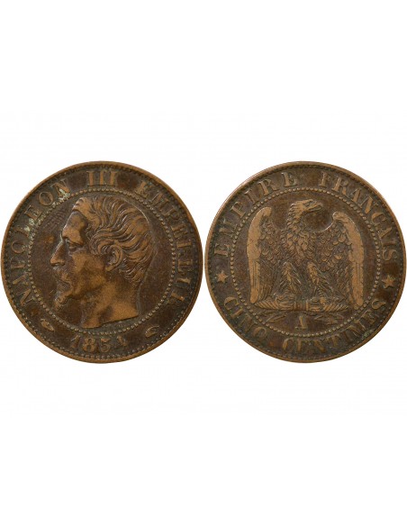 Napoléon III 5 Centimes Bronze 1854 A Paris