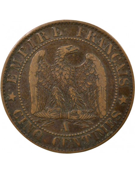 Napoléon III 5 Centimes Bronze 1854 A Paris