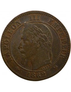 Napoléon III 2 Centimes Bronze 1862 K Bordeaux 2