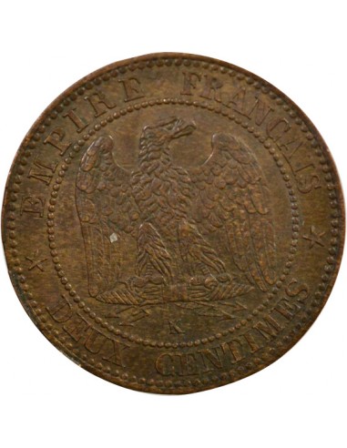 Napoléon III 2 Centimes Bronze 1862 K Bordeaux