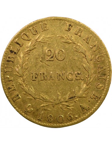 Roi d'Italie 20 francs Or 1806 A Paris