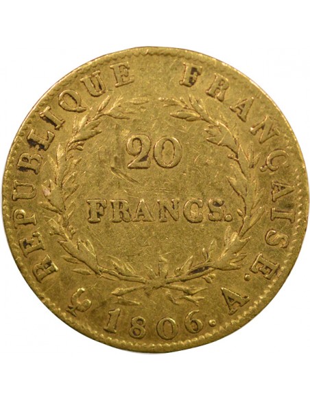 Roi d'Italie 20 francs Or 1806 A Paris
