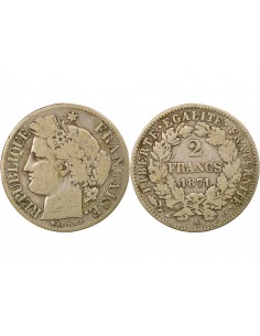 Céres - Demeter 2 francs Argent 1871 A Paris