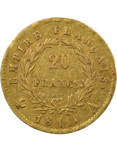 Roi d'Italie 20 francs Or 1811 A Paris
