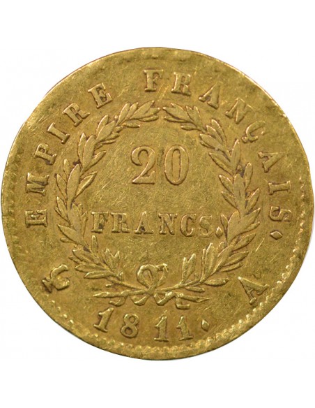 Roi d'Italie 20 francs Or 1811 A Paris