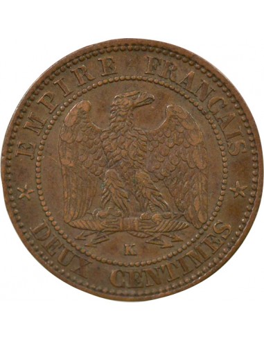 Napoléon III 2 Centimes Bronze 1861 K Bordeaux