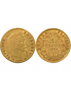 5 Francs Or 1862 BB Strasbourg