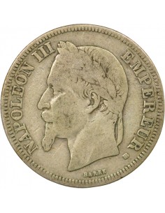 Napoléon III 2 francs Argent 1866 BB Strasbourg 2