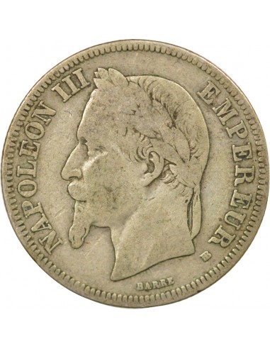 Napoléon III 2 francs Argent 1866 BB Strasbourg