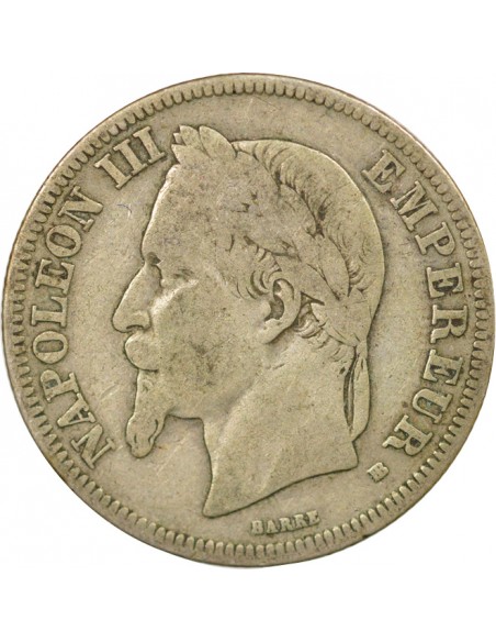 Napoléon III 2 francs Argent 1866 BB Strasbourg