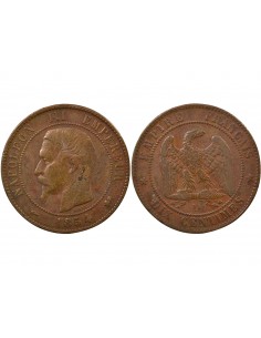 Napoléon III 10 Centimes Bronze 1854 D Lyon