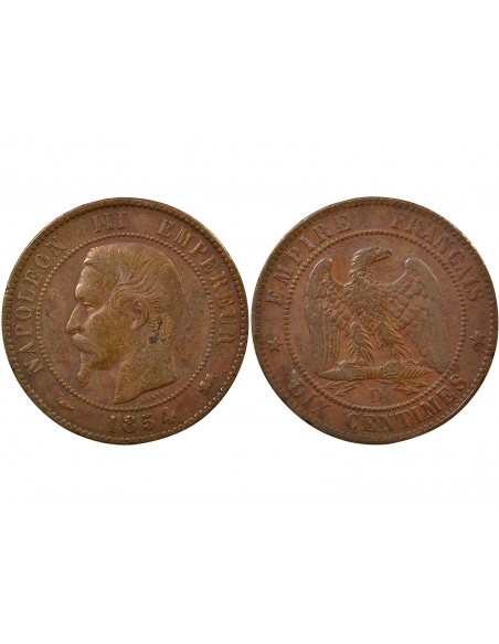 Napoléon III 10 Centimes Bronze 1854 D Lyon