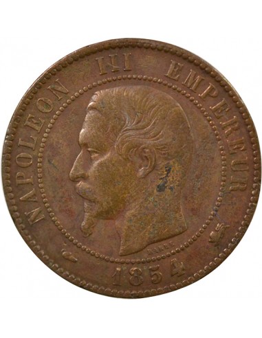 Napoléon III 10 Centimes Bronze 1854 D Lyon
