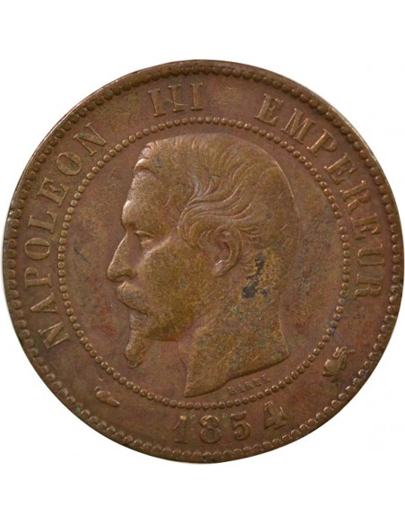 Napoléon III 10 Centimes Bronze 1854 D Lyon