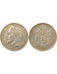 Napoléon III 5 francs Argent 1868 BB Strasbourg