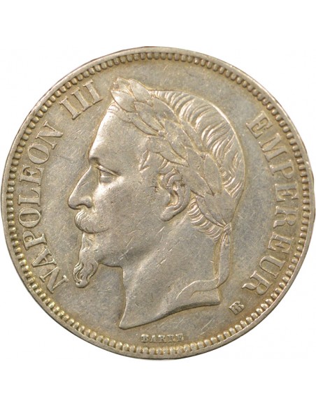 Napoléon III 5 francs Argent 1868 BB Strasbourg