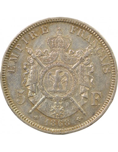 Napoléon III 5 francs Argent 1868 BB Strasbourg