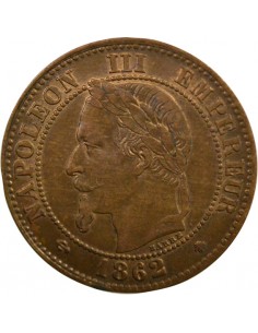 Napoléon III 2 Centimes Bronze 1862 A Paris 2