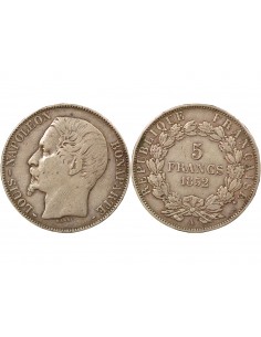 Bonaparte Charles Louis Napoléon (Napoléon III) 5 francs Argent 1852 A Paris