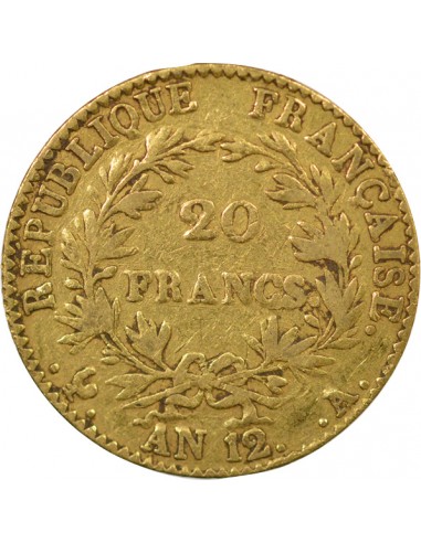 Roi d'Italie 20 Francs Or AN 12 A Paris