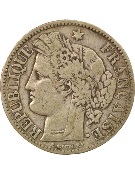 Céres - Demeter 2 francs Argent 1871 K Bordeaux