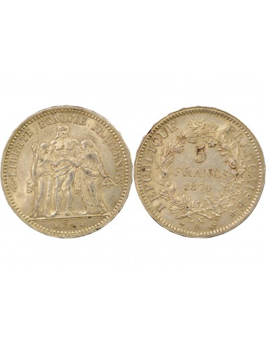 5 francs Argent 1874 A Paris