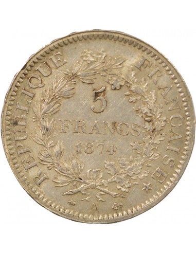 5 francs Argent 1874 A Paris