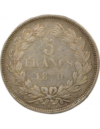 5 Francs Argent 1870 K Bordeaux