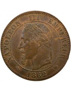 Napoléon III 2 Centimes Bronze 1862 K Bordeaux 2