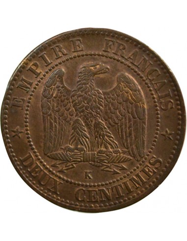 Napoléon III 2 Centimes Bronze 1862 K Bordeaux