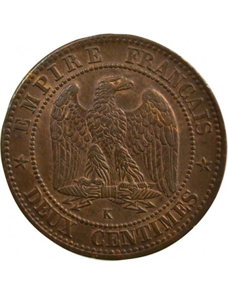 Napoléon III 2 Centimes Bronze 1862 K Bordeaux