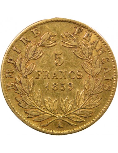 5 Francs Or 1859 A Paris