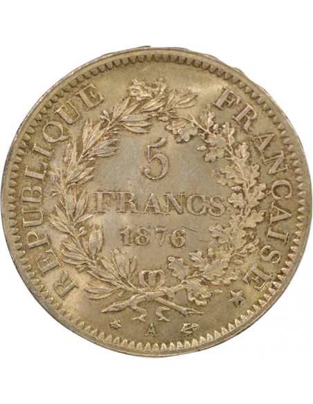 5 francs Argent 1876 A Paris